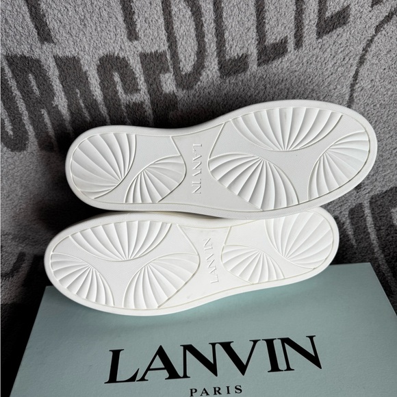 Lanvin DDB0 white dark green sneakers  FM-SKDK0A-GOTE-E23 size 43/10 NWT - Picture 5 of 12
